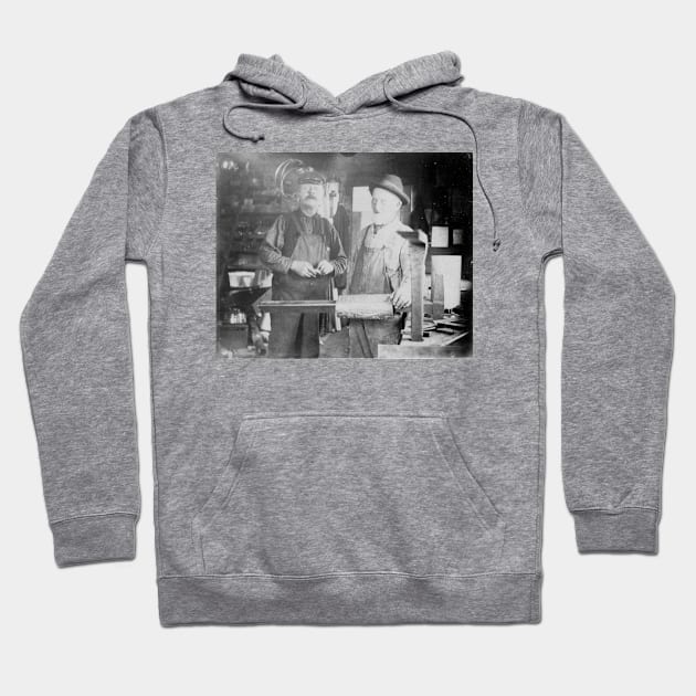 Metal Worker, Tin Worker Hoodie by Vintage Photos